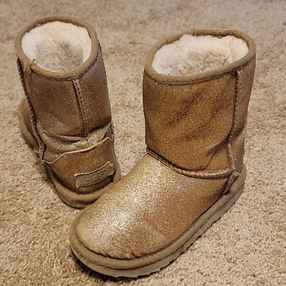 Gold girl ugg boots